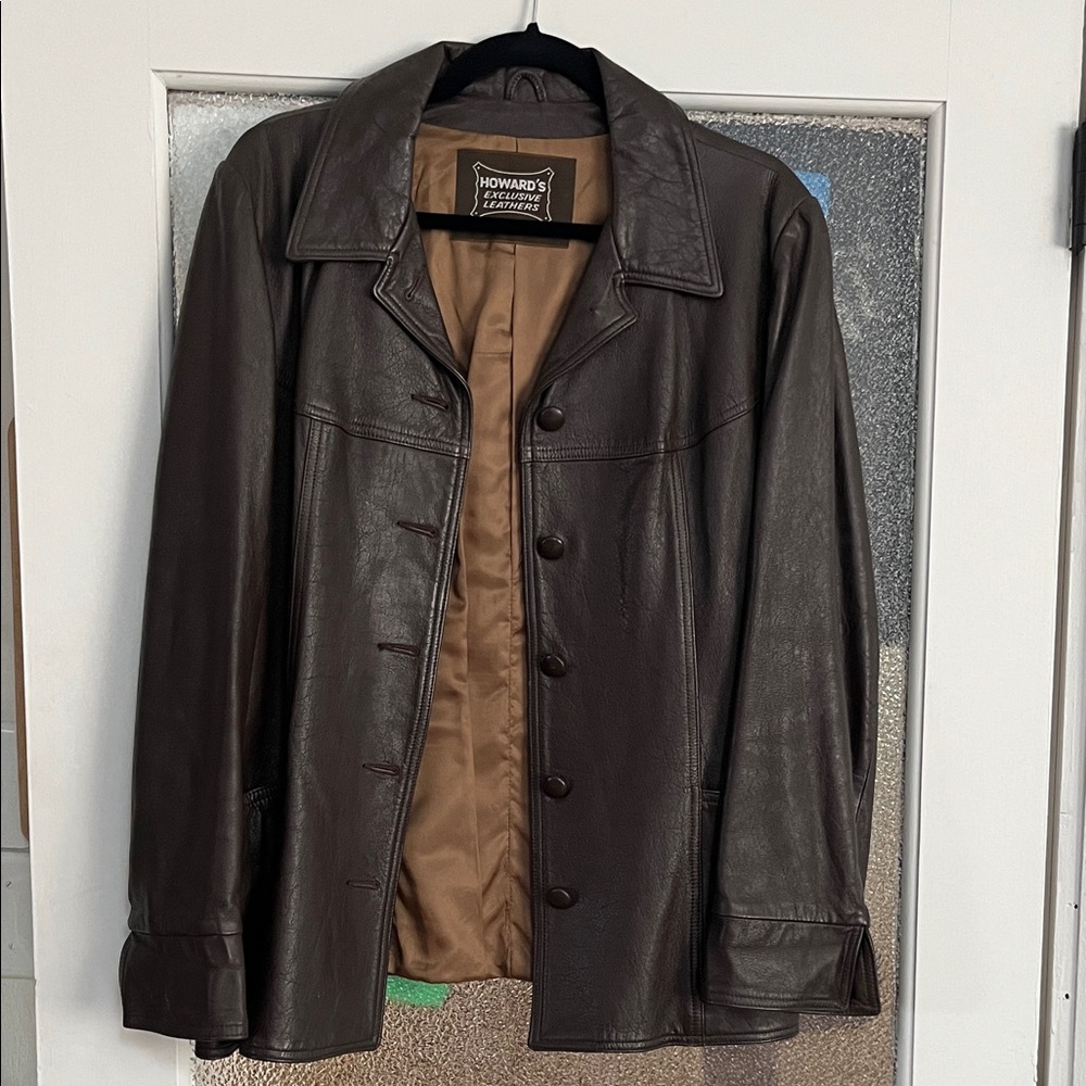 Vintage Brown Leather Jacket for Women.